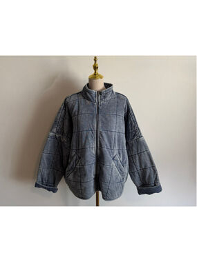 Women's Forever 21 Quilted Jacket Blue Size L